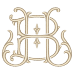 Large Monogram Couture (2" H) - 2 Initials (First, Last) +$16.00