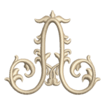 Large Single Vine Solid (2" H) - 1 Initial (First or Last) +$16.00