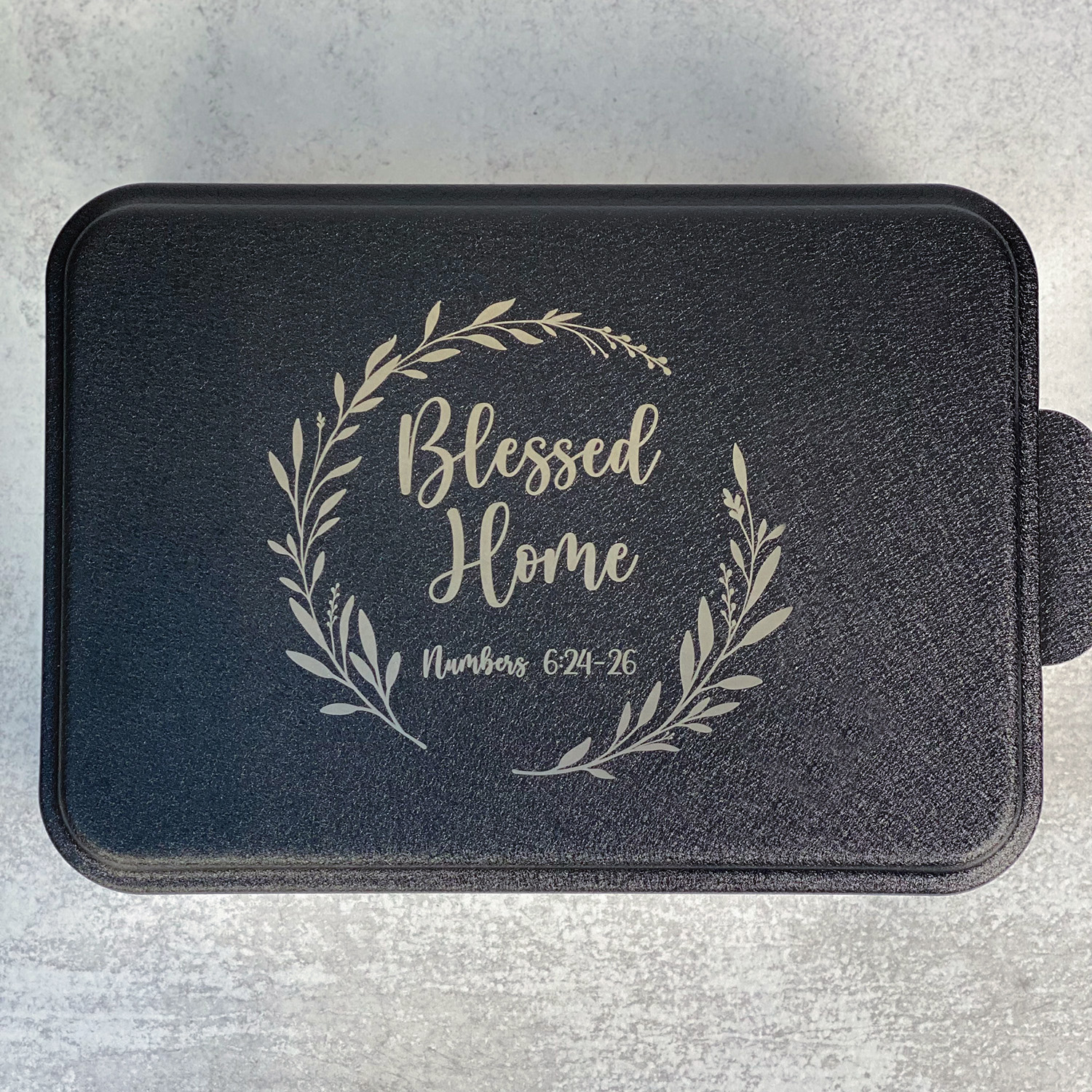 BLESSED HOME Laser Engraved 9 x 13 Aluminum Cake Pan with BLACK, COPPER  or RED
