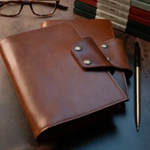 Premium Italian Leather Journal Notebook Cover and Leuchtturm1917 A5 Medium Notebook [Monogram Available]