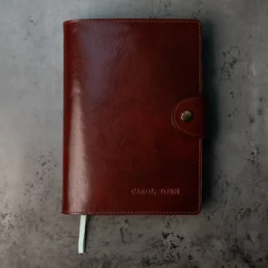 Chosen Leatherwork Signature Italian Leather A5 Notebook Cover, Notebook, Daily Prayer Journal [Monogram Available]