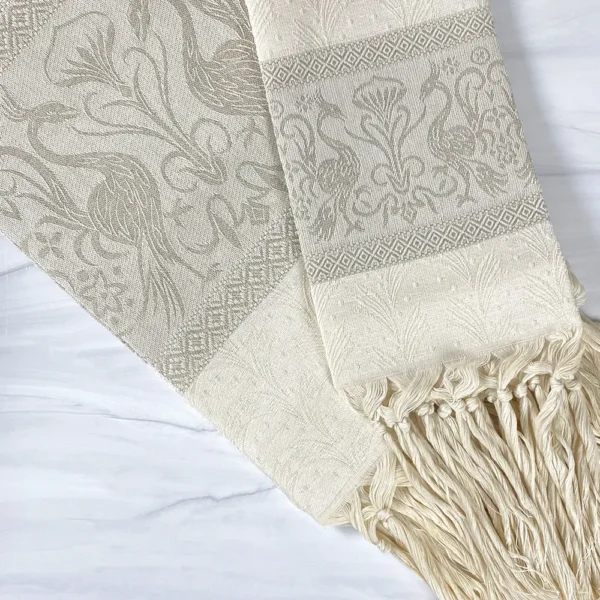 Tessitura Pardi GRIFO Linen Cotton Italian Hand Towel with Fringe, Available in Small and Large - Image 3