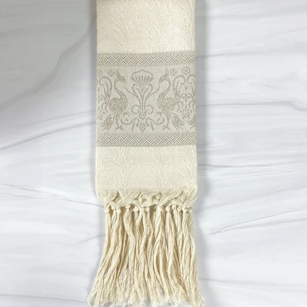 Tessitura Pardi GRIFO Linen Cotton Italian Hand Towel with Fringe, Available in Small and Large - Image 2