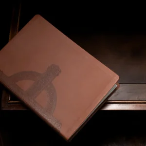 Tyndale NLT Large Print Thinline Bible Brown Celtic Cross
