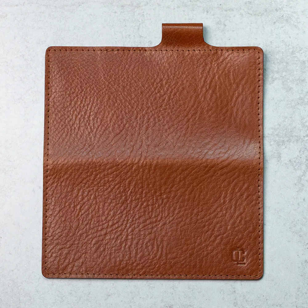 Chosen Leatherwork Premium Italian Leather Checkbook Cover with Pen Holder - Image 5