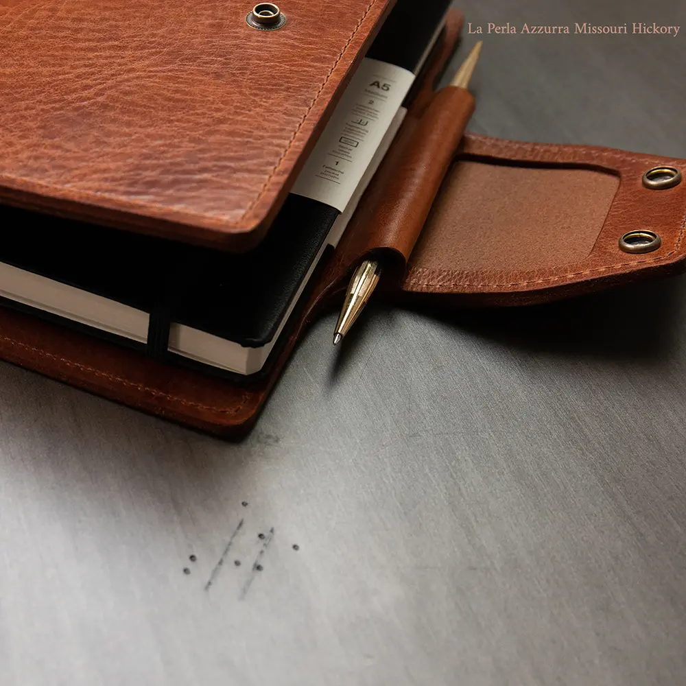 Premium Italian Leather Leuchtturm1917 A5 Journal Notebook Planner Cover, Snap Closure - Image 4