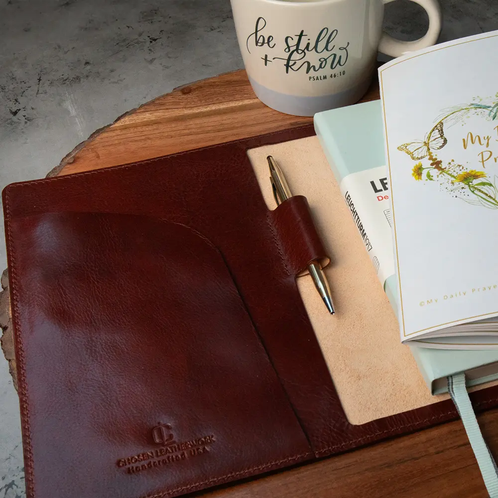 Chosen Leatherwork Signature Italian Leather Leuchtturm1917 A5 Notebook Planner Cover - Image 8