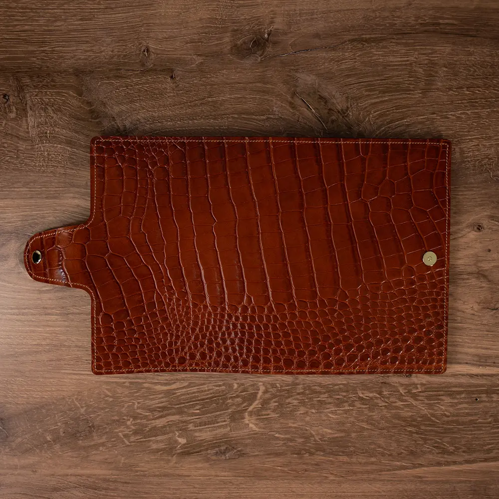 Chosen Leatherwork Signature Italian Alligator Embossed Leather A5 Planner Notebook Cover - Image 5