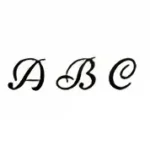 Niconne .16in H (4mm H) Script Font