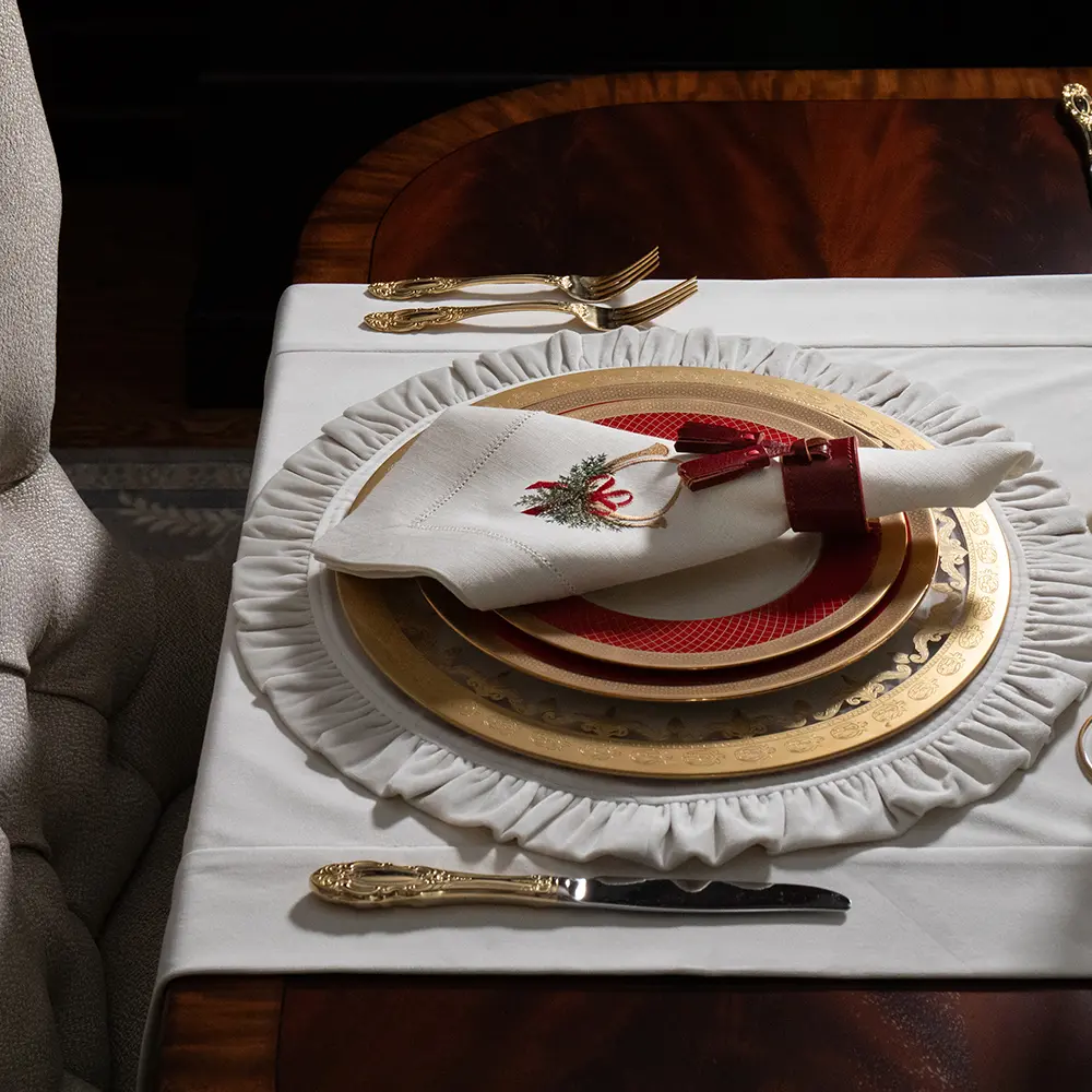 Chosen Leatherwork Tasseled Italian Leather Napkin Rings (Set of 4), Lined - Image 12